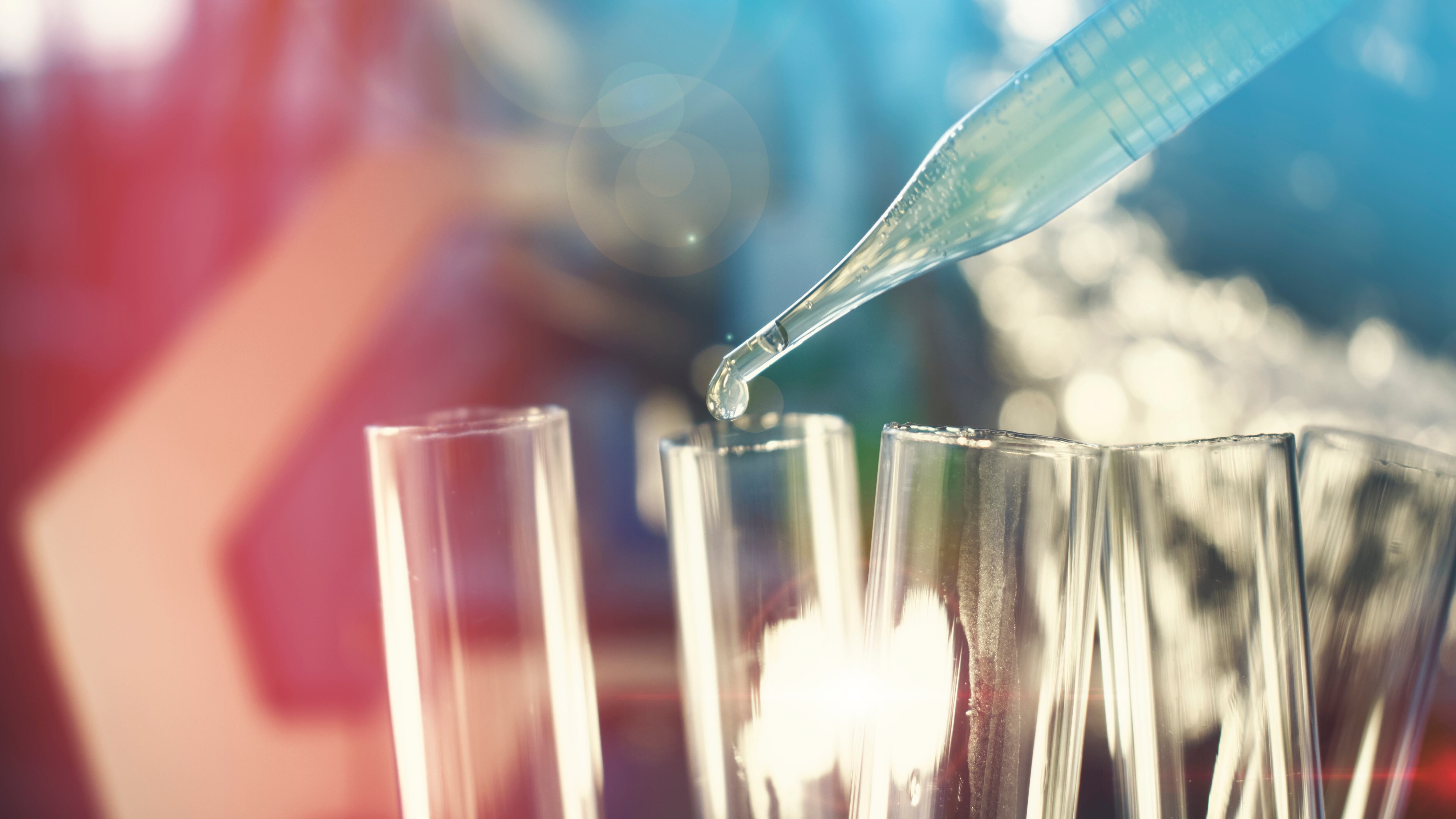 test tubes and a medicine dropper