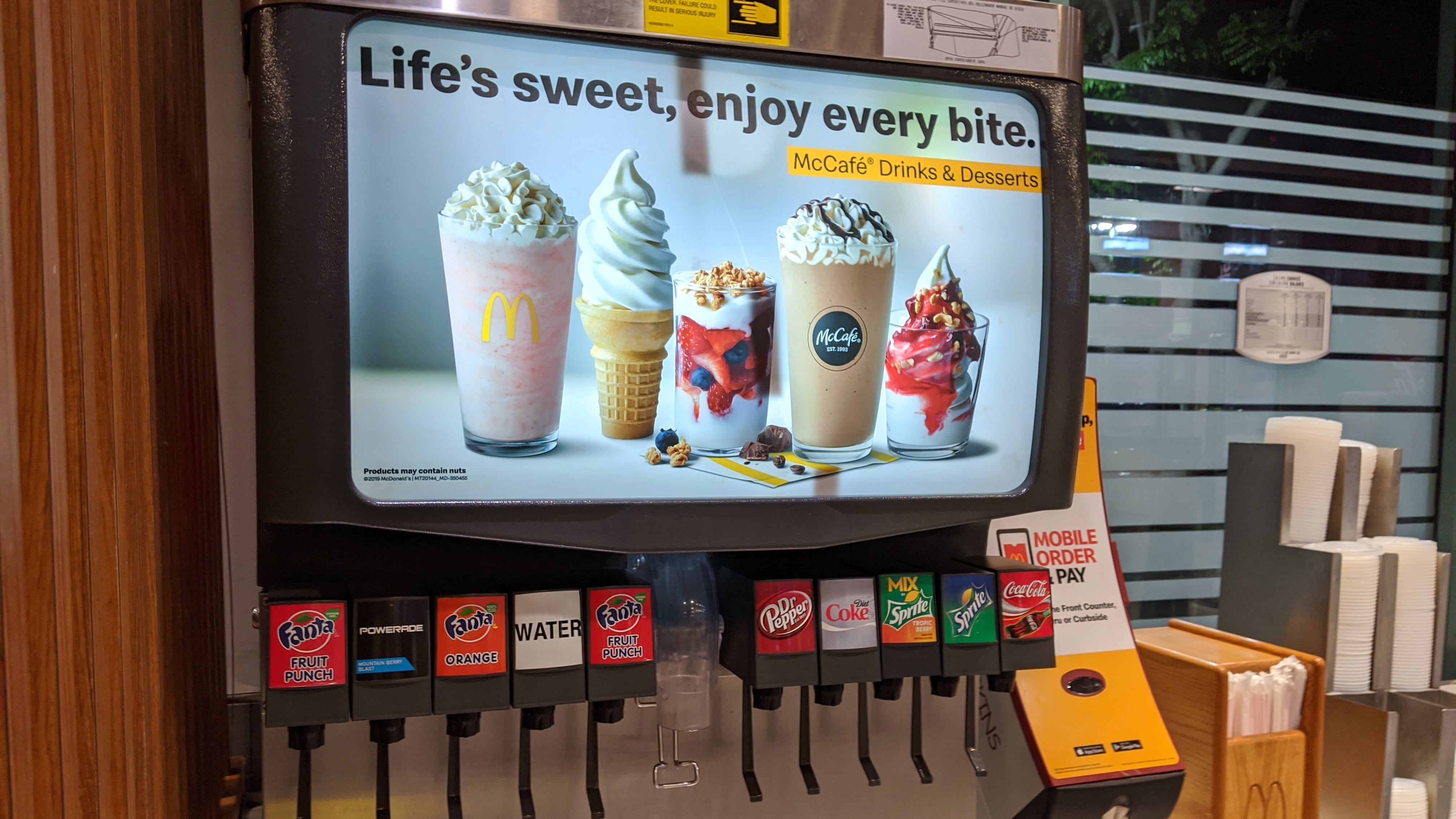 Coca-Cola Classic Soda Fountain Station at McDonald's
