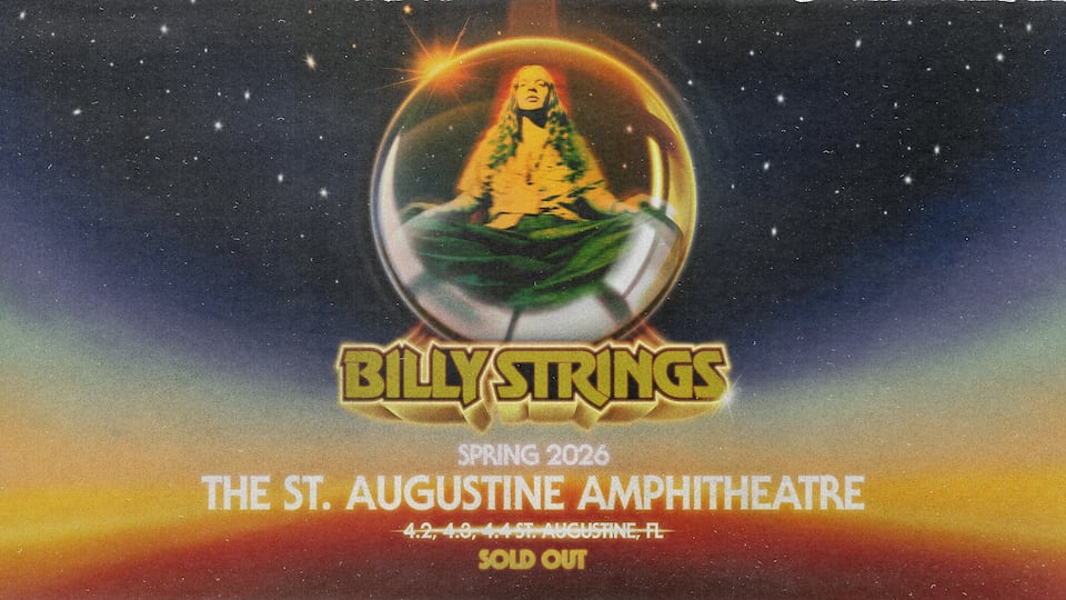 Enter to win tickets to SOLD OUT Billy Strings concert at the St. Augustine Amphitheatre!